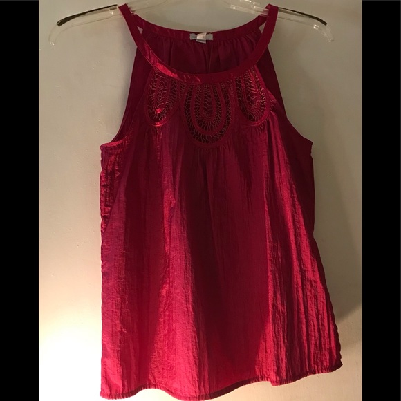 Old Navy, Size M, Fuchsia Crochet Tank Top - Picture 2 of 7